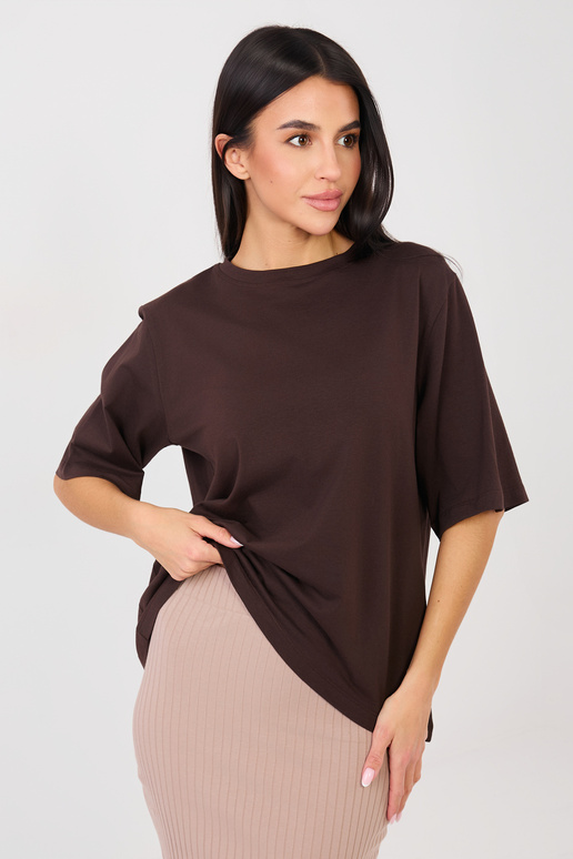 Marškinėliai tamsiai rudi