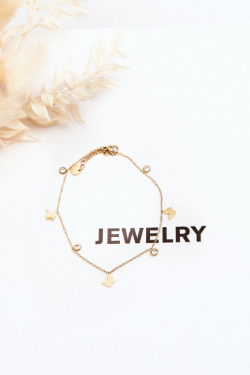 Kojos apyrankė  aukso spalvos 2