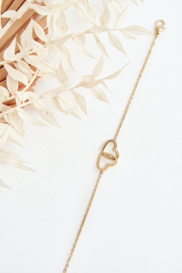 Apyrankė su širdelėmis aukso spalvos 2