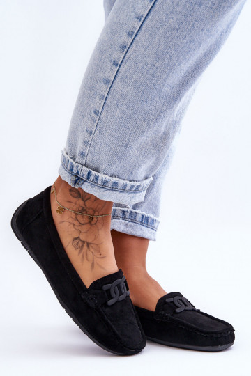   Zomšiniai mokasinai Juodos spalvos Rabell 2