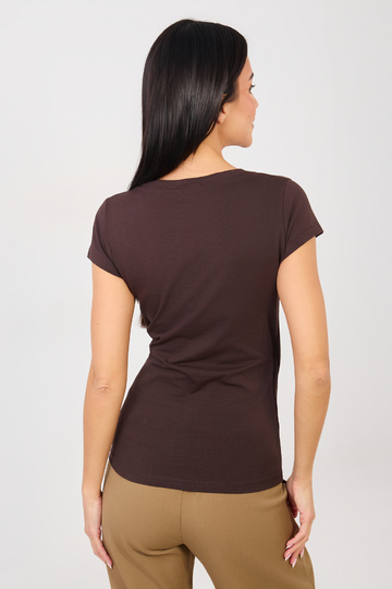 Marškinėliai tamsiai rudi