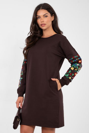 Suknelė tamsiai ruda