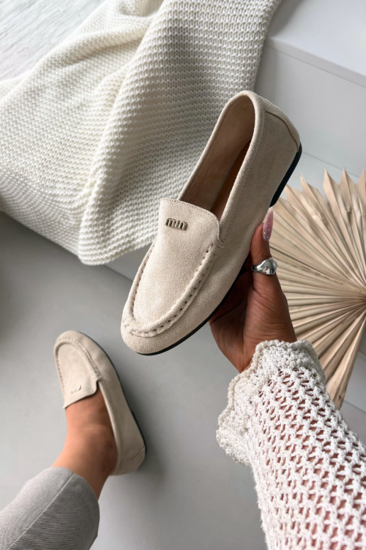 moteriški mokasinai Z m aukso spalvosm Detalem smėlio spalvos Sarivelle