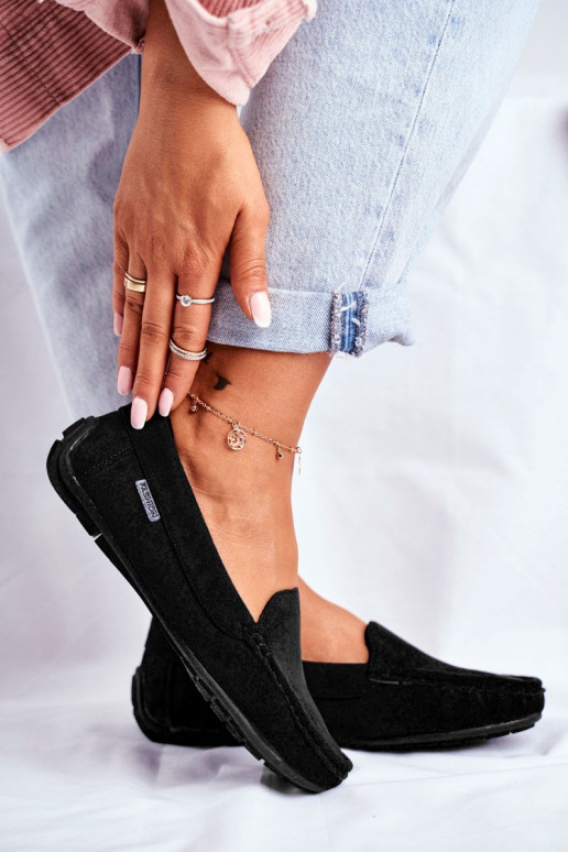 moteriški mokasinai Juodos spalvos iš zomšos Morreno