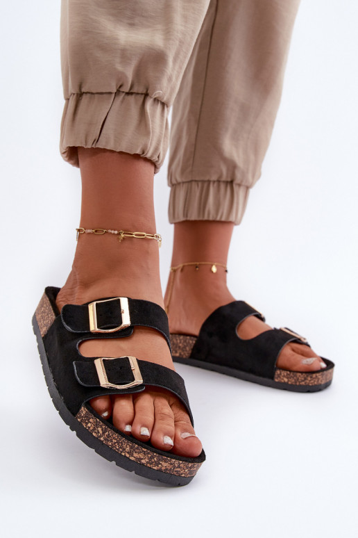 Įspiriamos šlepetės  Juodos spalvos Cortina