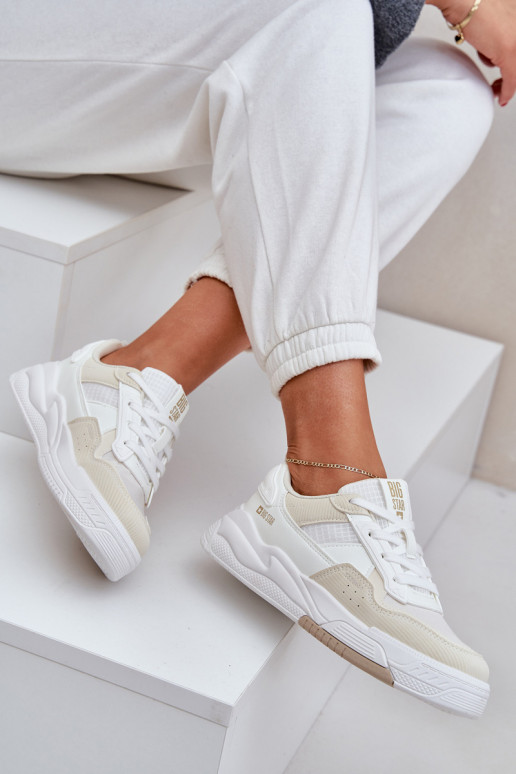  modelio batai su platforma Big Star OO274A155 Baltos-smėlio spalvos