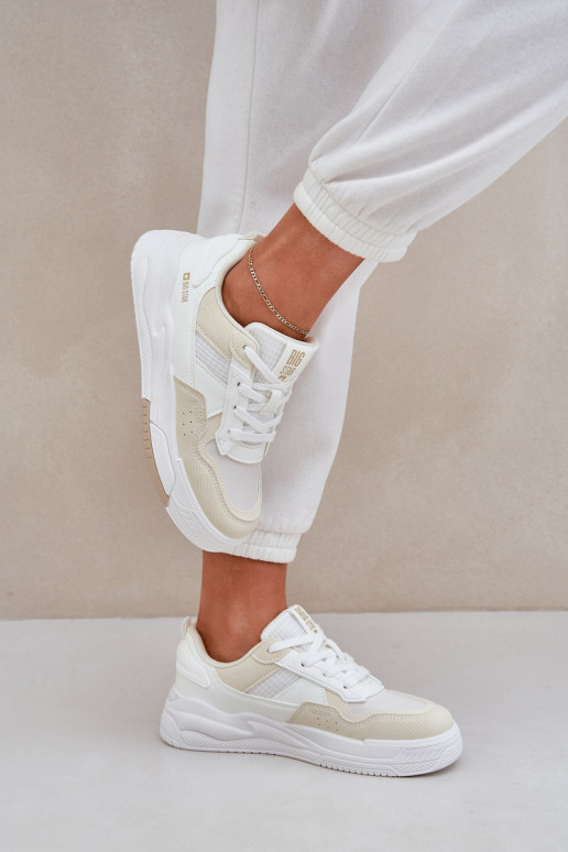 Sneakers modelio batai su platforma Big Star OO274A155 Baltos-smėlio spalvos