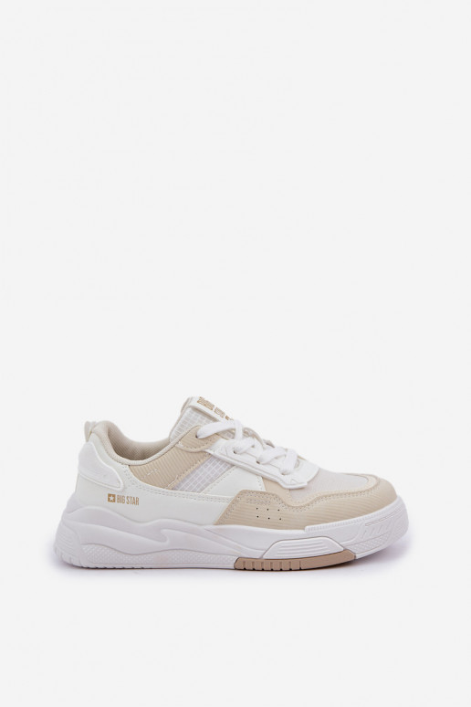 Sneakers modelio batai su platforma Big Star OO274A155 Baltos-smėlio spalvos