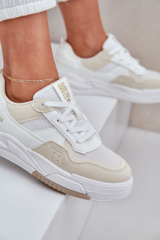  modelio batai su platforma Big Star OO274A155 Baltos-smėlio spalvos