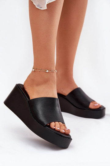 Moteriškos šlepetės  Eko   Juodos spalvos Obenae