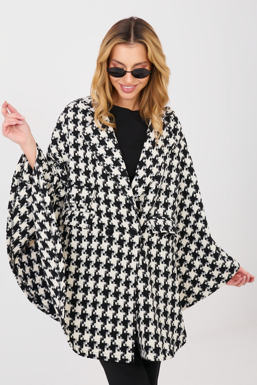 Paltas juodai baltas