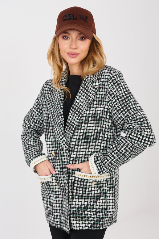 Švarkas juodai žalias