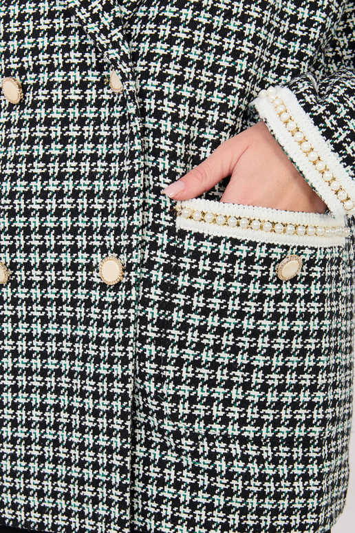 Švarkas juodai žalias