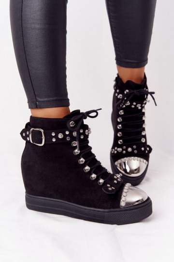 pašiltinti Aulinukai  iš zomšos Juodos spalvos Lu Boo 2