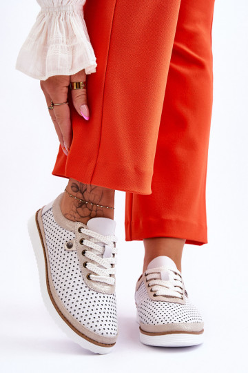    su aužūro elementais sportiniai bateliai Baltos-aukso spalvos Cantare