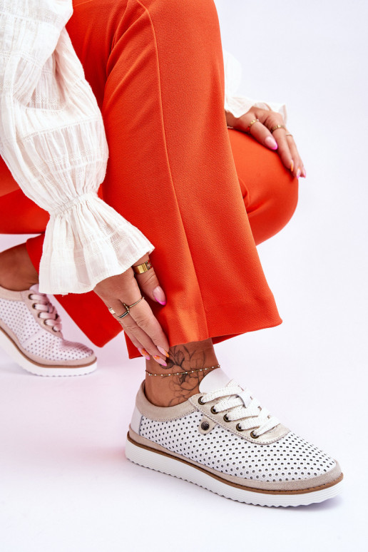    su aužūro elementais sportiniai bateliai Baltos-aukso spalvos Cantare