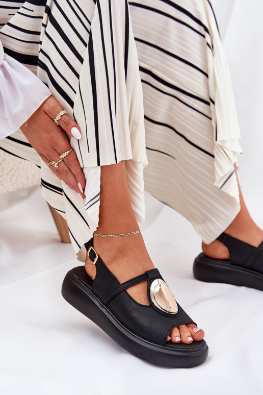   Elegantiško stiliaus Moteriškos basutės S.Barski GR51-603 Juodos spalvos