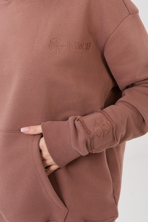 Ruda palaidinė su užtrauktuku