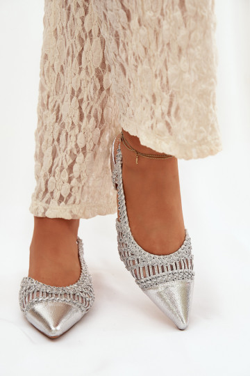 Moteriškos basutės   sidabro spalvos Nivorra 2