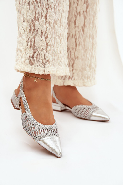 Moteriškos basutės   sidabro spalvos Nivorra