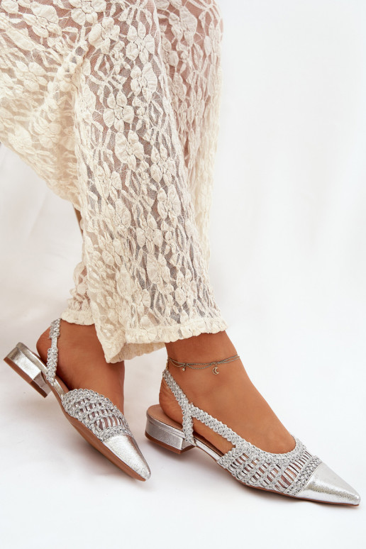 Moteriškos basutės   sidabro spalvos Nivorra