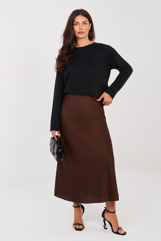 Mėlynas džemperis su užtrauktuku juodas