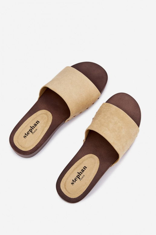 Moteriškos šlepetės Ze aukso spalvosmi  geltonos spalvos Ferinna