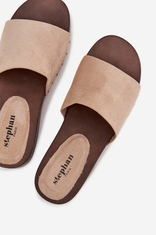 Moteriškos šlepetės Ze aukso spalvosmi  smėlio spalvos Ferinna