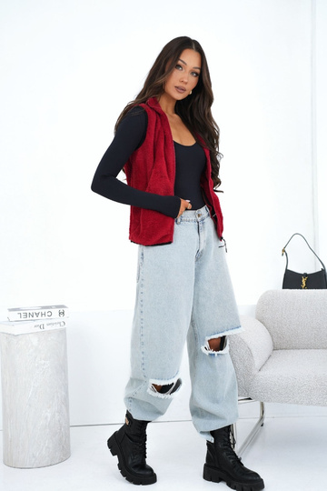 Liemenė tamsiai raudona