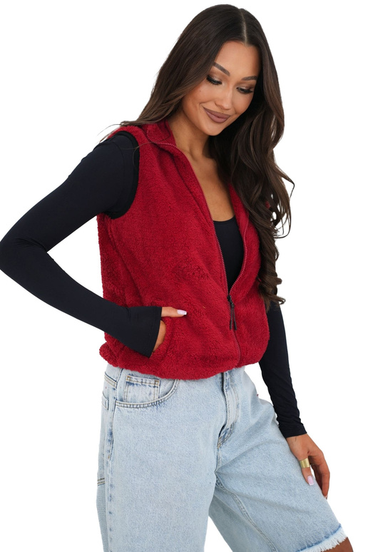 Liemenė tamsiai raudona