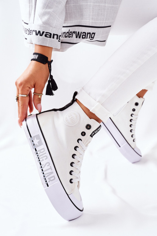 Moteriški laisvalaikio batai su auliuku Big Star II274014 baltos spalvos