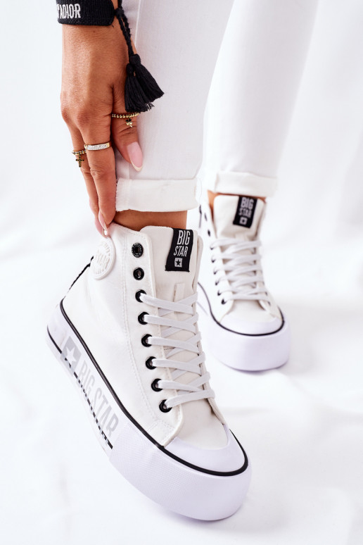 Moteriški laisvalaikio batai su auliuku Big Star II274014 baltos spalvos