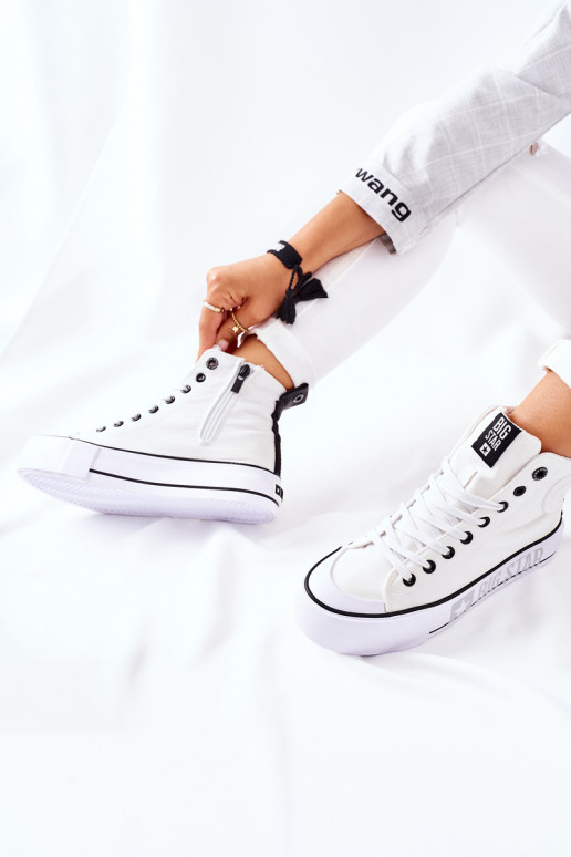 Moteriški laisvalaikio batai su auliuku Big Star II274014 baltos spalvos