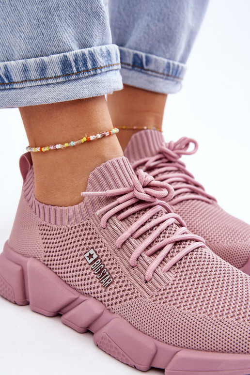    modelio batai Memory Foam System Big Star JJ274266 rožinės spalvos