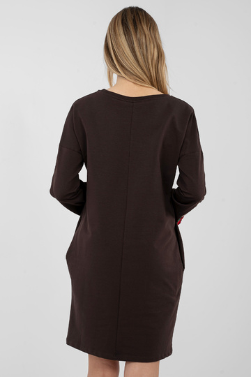 Suknelė tamsiai ruda