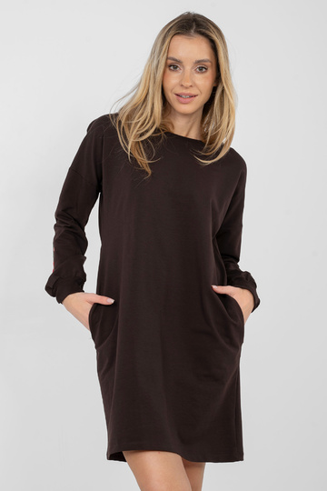 Suknelė tamsiai ruda 2