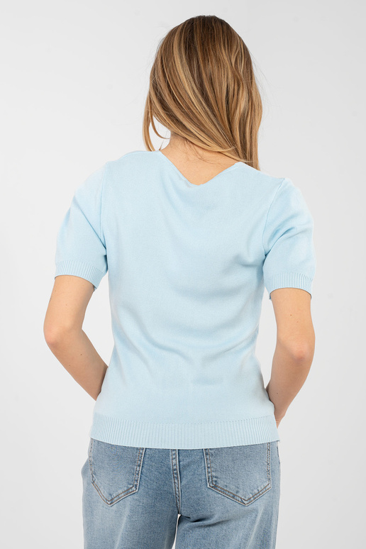 Megztinis šviesiai mėlynas