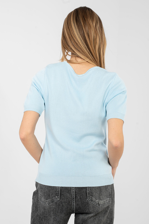 Megztinis šviesiai mėlynas