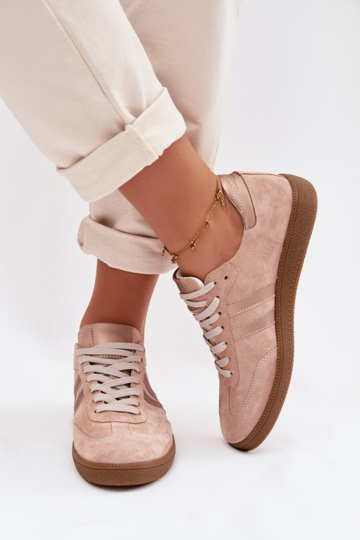 Zazoo N1068 iš zomšos   modelio batai  rožinės spalvos