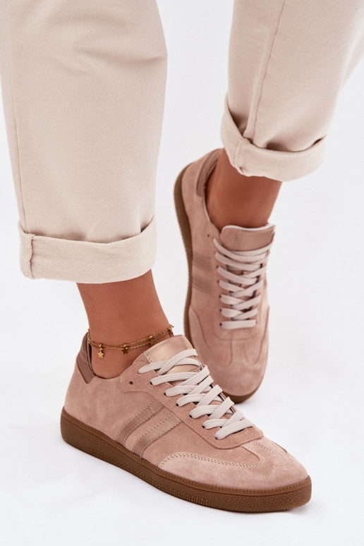 Zazoo N1068 iš zomšos   modelio batai  rožinės spalvos