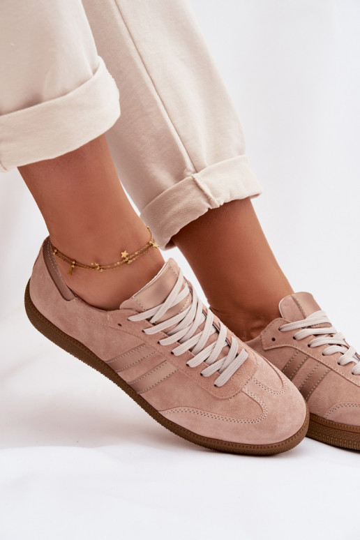 Zazoo N1068 iš zomšos   modelio batai  rožinės spalvos