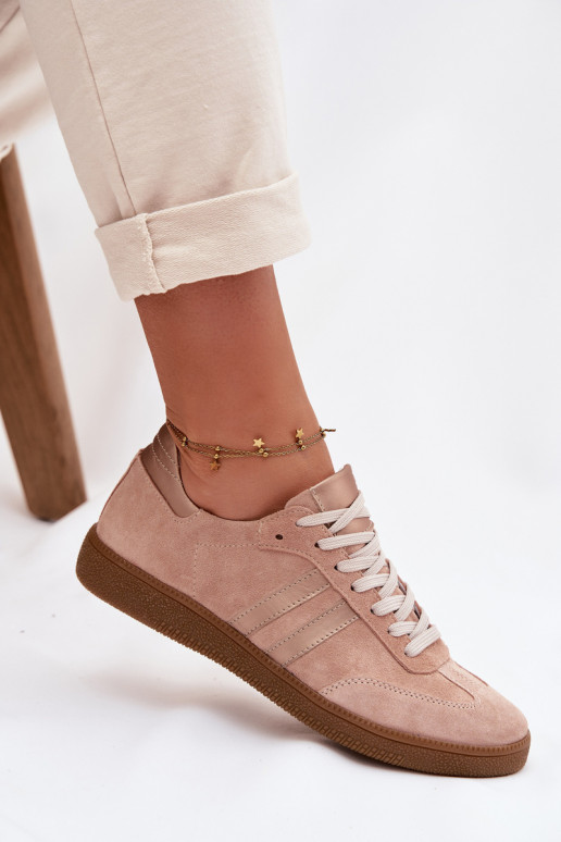 Zazoo N1068 iš zomšos   modelio batai  rožinės spalvos