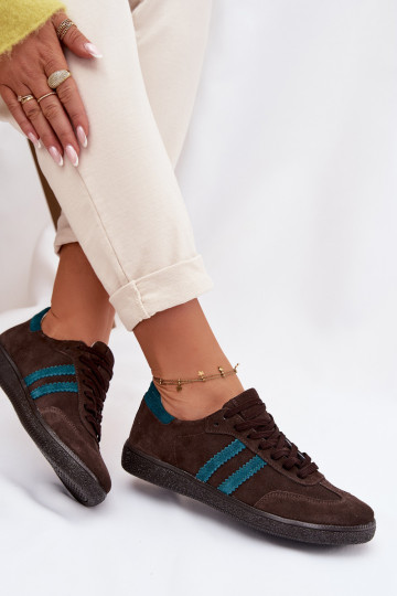 Zazoo N1068 iš zomšos   modelio batai  Czekoladowe