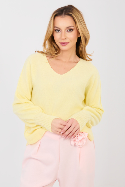 Megztinis šviesiai geltonas