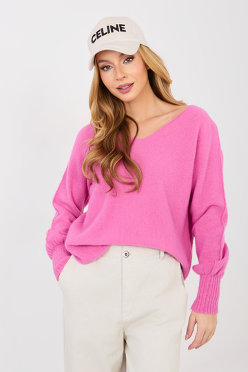 Megztinis tamsiai rožinis