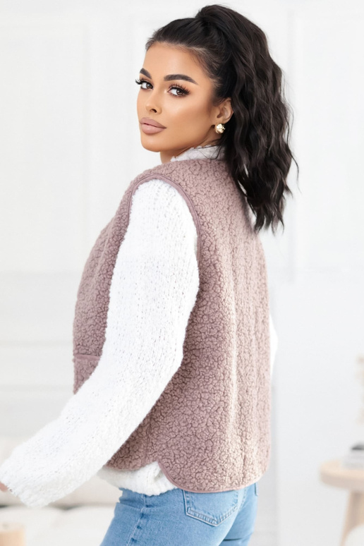 Tamsiai smėlio spalvos liemenė