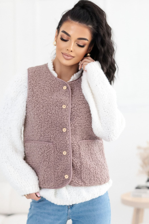 Tamsiai smėlio spalvos liemenė