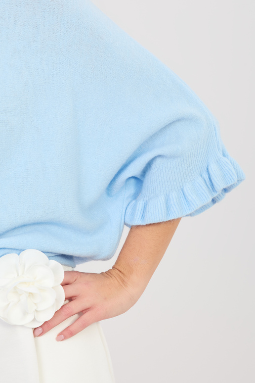 Megztinis šviesiai mėlynas