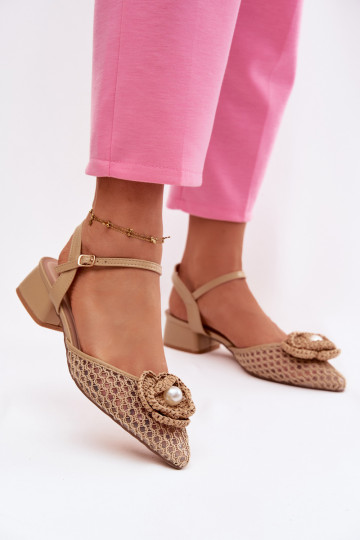 Moteriškos basutės   Detalem smėlio spalvos Vionessa 2