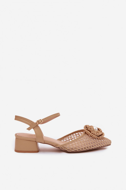 Moteriškos basutės   Detalem smėlio spalvos Vionessa